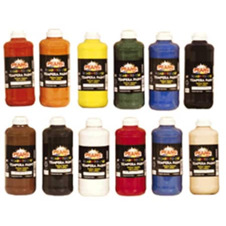 Dixon Ticonderoga Prang Tempera Paint 12 per set 16Oz Bottles DI96937